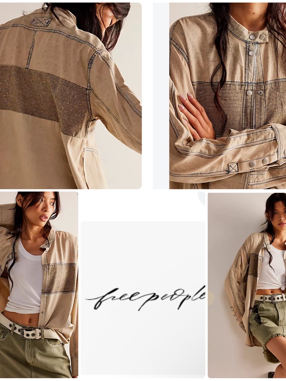 Free People | we The Free Moto Color block Shirt
